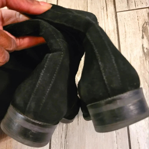 ANNA CORI Crosta Negru black suede over the knee designer luxury boots Wmn's 7.5 - Picture 7 of 16